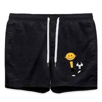 soccer_boy - Badeshorts - Schwarz - Vorne - AI Model Male 185 light (185cm)