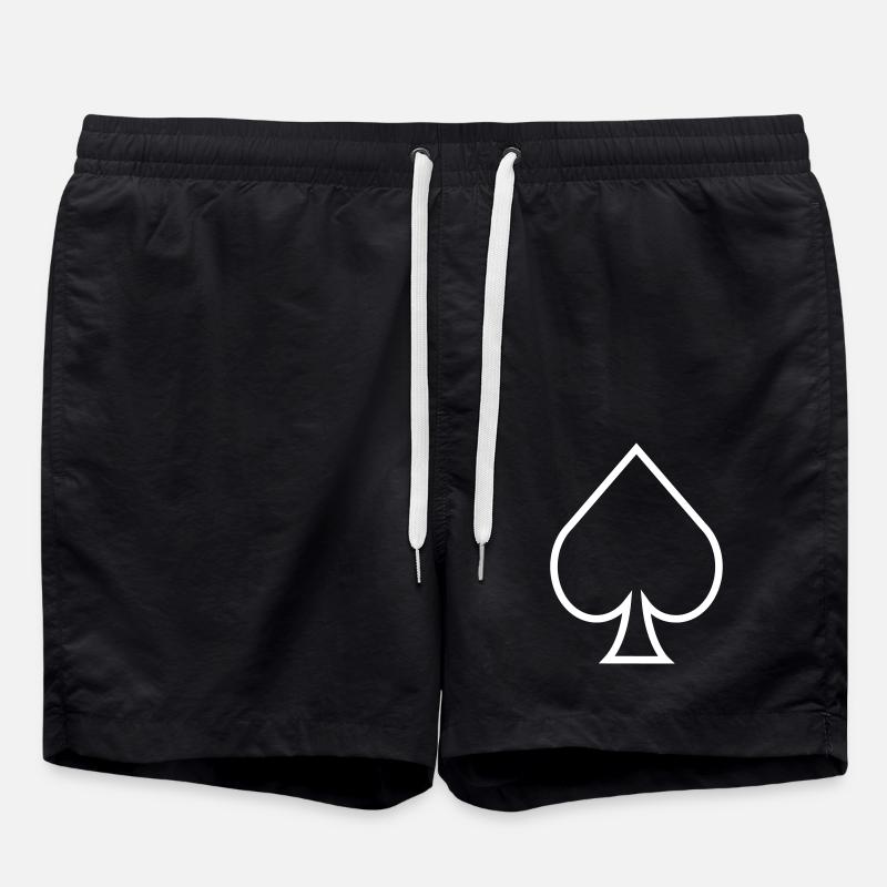 | Spades Poker Skat Blackjack - Swim Trunks - black