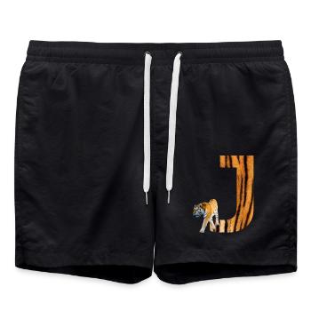 tiger j - Badeshorts - Schwarz - Vorne - AI Model Male 185 light (185cm)
