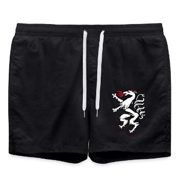 Steirischer Panther – Stolzes Symbol für Steirer - Badeshorts - Schwarz - Vorne - AI Model Male 185 light (185cm)