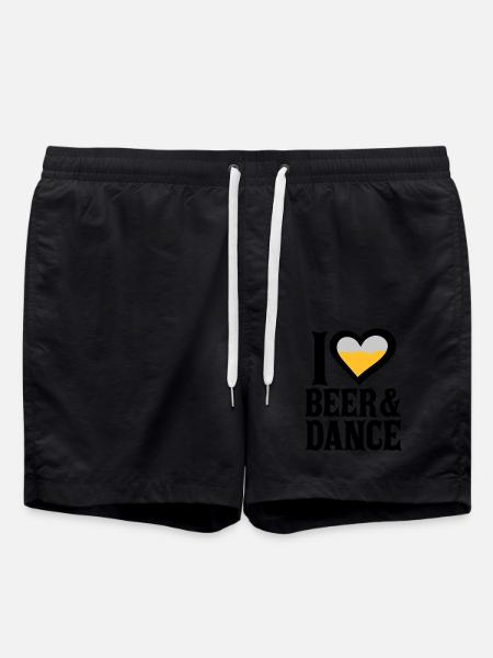 Love Beer and Dance - Swim Trunks - black