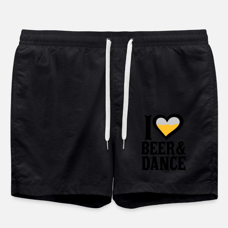 Love Beer and Dance - Swim Trunks - black