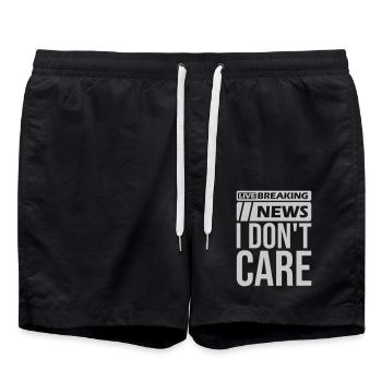 Les dernières nouvelles ne le font pas - Short de bain - noir - Devant - AI Model Male 185 light (185cm)