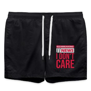 Les dernières nouvelles s’en fichent - Short de bain - noir - Devant - AI Model Male 185 light (185cm)