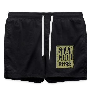 Stay Cool 1 - Badeshorts - Schwarz - Vorne - AI Model Male 185 light (185cm)