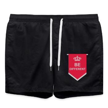 Be different Logo Design - Swim Trunks - black - Front - AI Model Male 185 light (185cm)