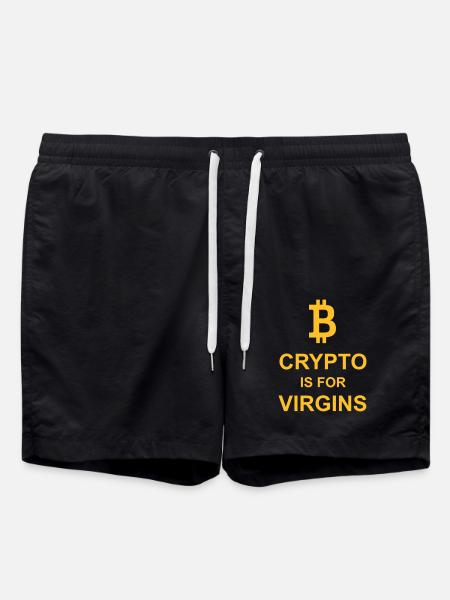crypto is for virgins - Swim Trunks - black