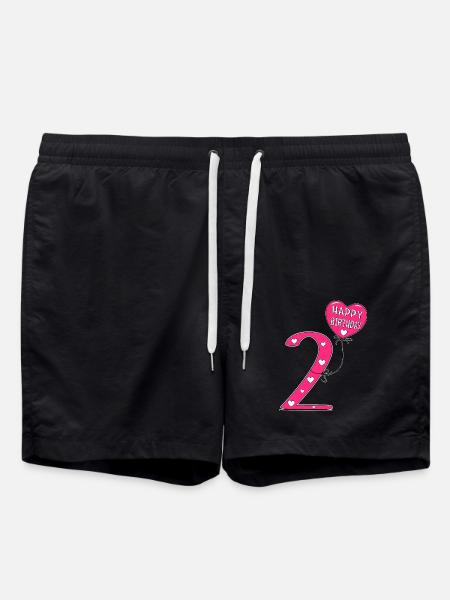 2 Birthday Happy Birthady - Swim Trunks - black