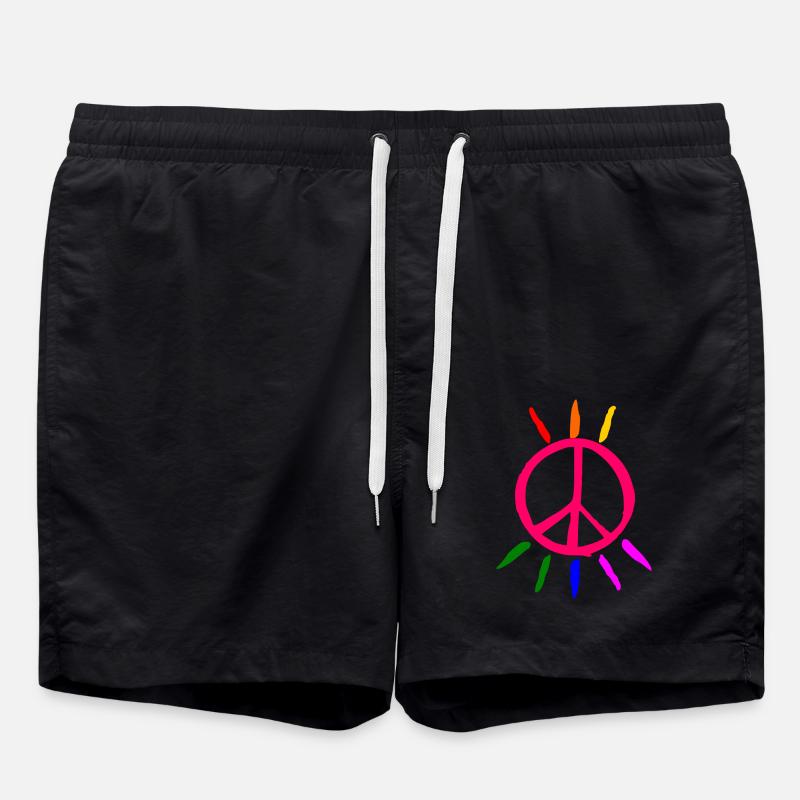 lgbt paix peace - Short de bain - noir