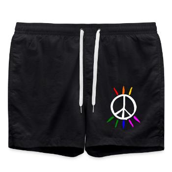Peace - Short de bain - noir - Devant - AI Model Male 185 light (185cm)