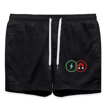 Électricité et magnétisme - Short de bain - noir - Devant - AI Model Male 185 light (185cm)