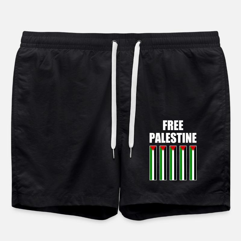 Free palestine - Short de bain - noir