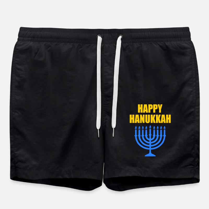 HAPPY HANUKKAH - Badeshorts - Schwarz
