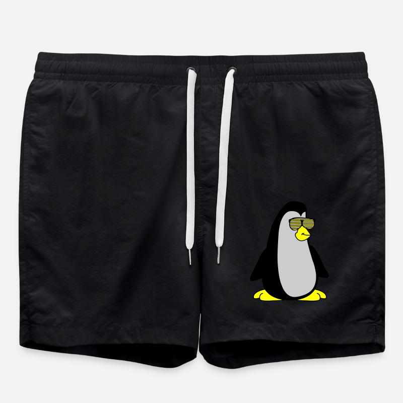 cool Pinguin 002 - Badeshorts - Schwarz