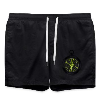 boussole - Short de bain - noir - Devant - AI Model Male 185 light (185cm)