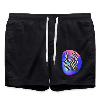 Couple's Matching Love Heart Design Romantic Gift - Swim Trunks - black - Front - AI Model Male 185 light (185cm)