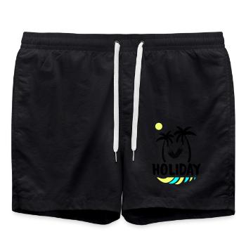 Palmiers Relax Vacances - Short de bain - noir - Devant - AI Model Male 185 light (185cm)
