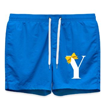 Buchstabe y gelbe Schleife - Badeshorts - Cobalt blue - Vorne