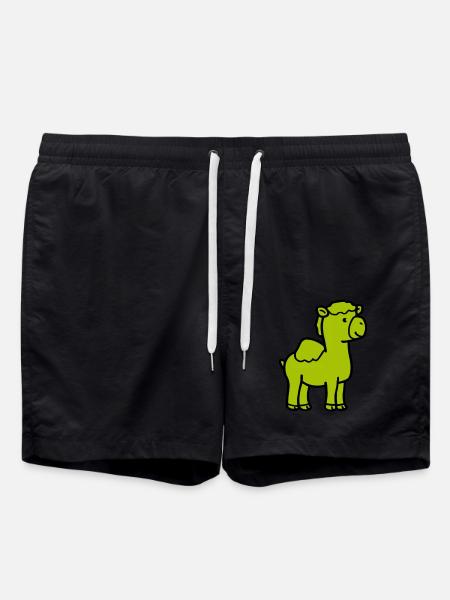 Camel Comic - Swim Trunks - black