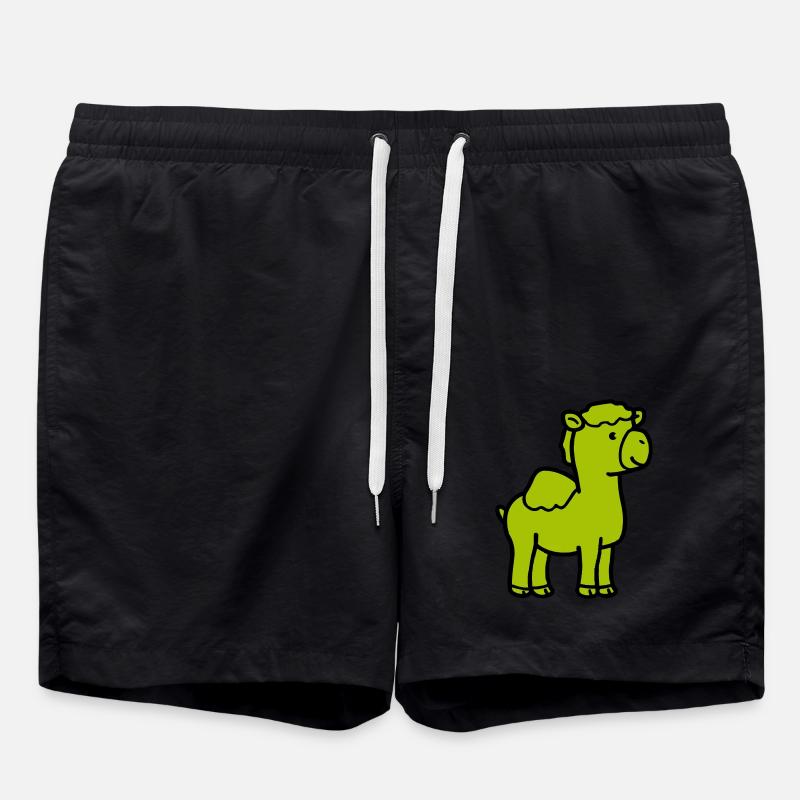 Kamel Comic - Badeshorts - Schwarz