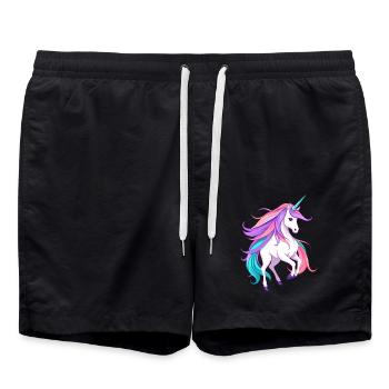 Radiant Violet Licorne Fantasy Illustration - Short de bain - noir - Devant - AI Model Male 185 light (185cm)