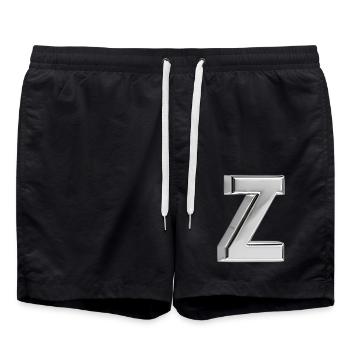 Chrome ,, Z " Metallic - Swim Trunks - black - Front - AI Model Male 185 light (185cm)