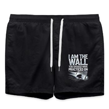 Perfect statement for hockey goalies - Swim Trunks - black - Front - AI Model Male 185 light (185cm)
