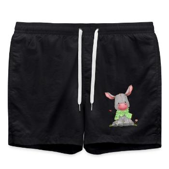 Âne - Short de bain - noir - Devant - AI Model Male 185 light (185cm)
