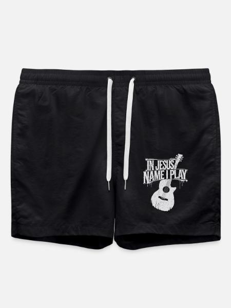 Divine service with guitar - Swim Trunks - black