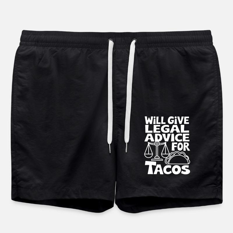 Paragraphs and tacos - Swim Trunks - black
