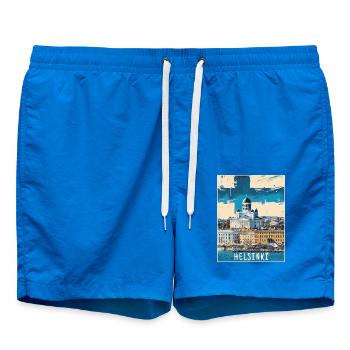 Helsinki Painting - Swim Trunks - cobalt blue - Front