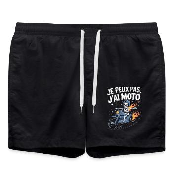 J'peux pas j'ai moto - Short de bain - noir - Devant - AI Model Male 185 light (185cm)