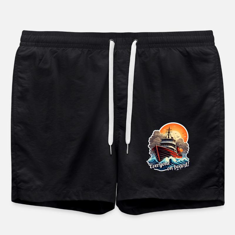 Alle an Bord - Badeshorts - Schwarz