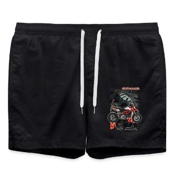 Superbike // Illustration - Short de bain - noir - Devant - AI Model Male 185 light (185cm)