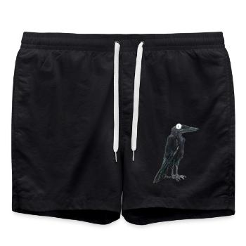 Corbeau 1 - Short de bain - noir - Devant - AI Model Male 185 light (185cm)