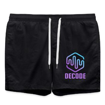 Imprimés pour mélomanes, musique, tendance - Short de bain - noir - Devant - AI Model Male 185 light (185cm)