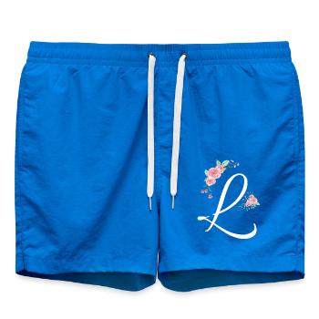 Lettre l fleurs - Short de bain - cobalt blue - Devant