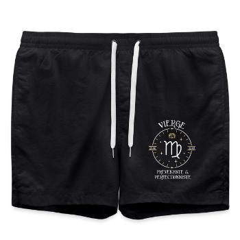 Du signe de la Vierge - Prévenante - Short de bain - noir - Devant - AI Model Male 185 light (185cm)