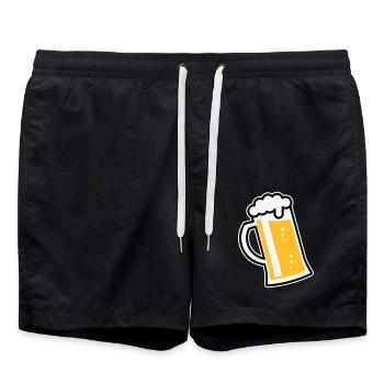 XLustig design for cheerful occasions (L / 3) - Swim Trunks - black - Front - AI Model Male 185 light (185cm)