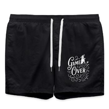 Game Over de mariage drôle - Short de bain - noir - Devant - AI Model Male 185 light (185cm)