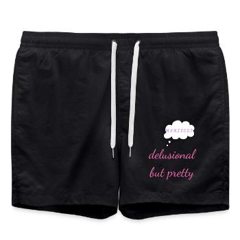Délirant mais joli - Y2K Soft Girl Confidence T - Short de bain - noir - Devant - AI Model Male 185 light (185cm)