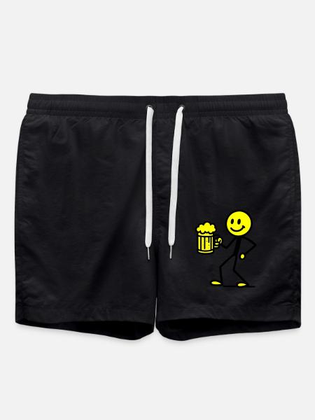 Bière Stick Figure - Short de bain - noir