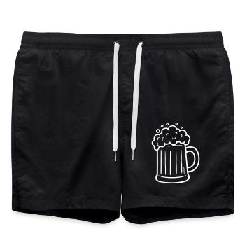 Chope à bière - Short de bain - noir - Devant - AI Model Male 185 light (185cm)