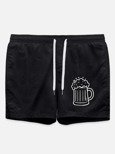 Bier Krug - Badeshorts - Schwarz