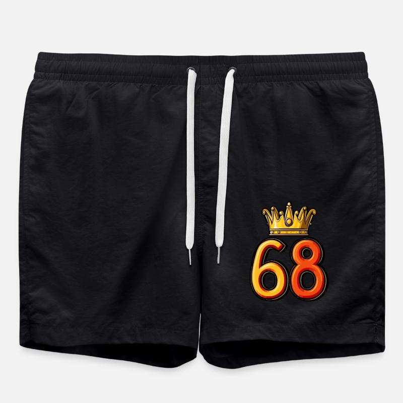68 Number Krone - Swim Trunks - black