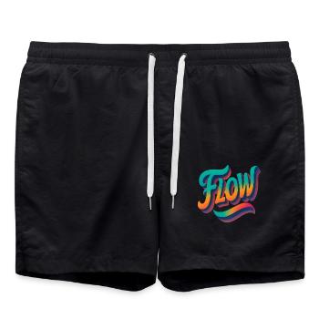 Let It Flow - Short de bain - noir - Devant - AI Model Male 185 light (185cm)