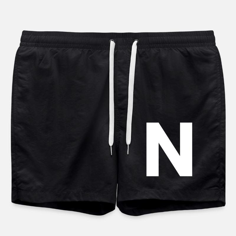 N - Badeshorts - Schwarz