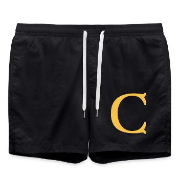 C - Short de bain - noir - Devant - AI Model Male 185 light (185cm)