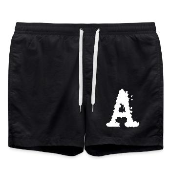 A - Short de bain - noir - Devant - AI Model Male 185 light (185cm)