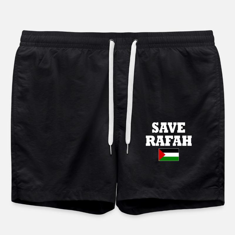 Save rafah - Short de bain - noir